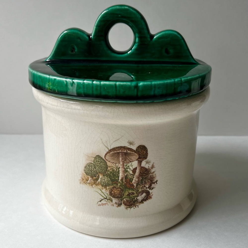 JC van Hunnik Vintage Ceramic Mushroom Canister